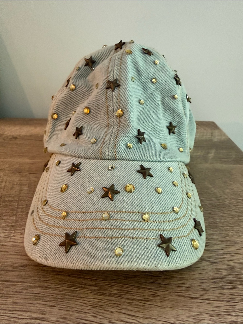 Star & Stud Embellished Baseball Cap